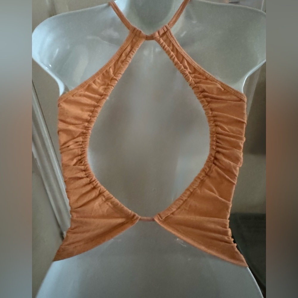 People Movement Free Fold Open Back Tank in Peach! Sold Out Online! SZ XS NWOT - Picture 5 of 8